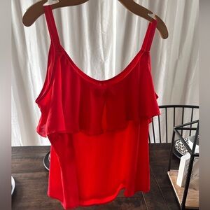 New York and Company Red Blouse Size XL